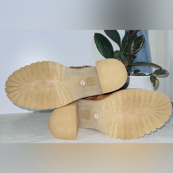 Free People | James Leather Chelsea Boot | 37.5 / 7.5 | Tan - Picture 9 of 9